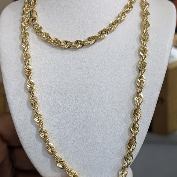 10kt Real Gold Rope Chain 4.5mm 24 Inches